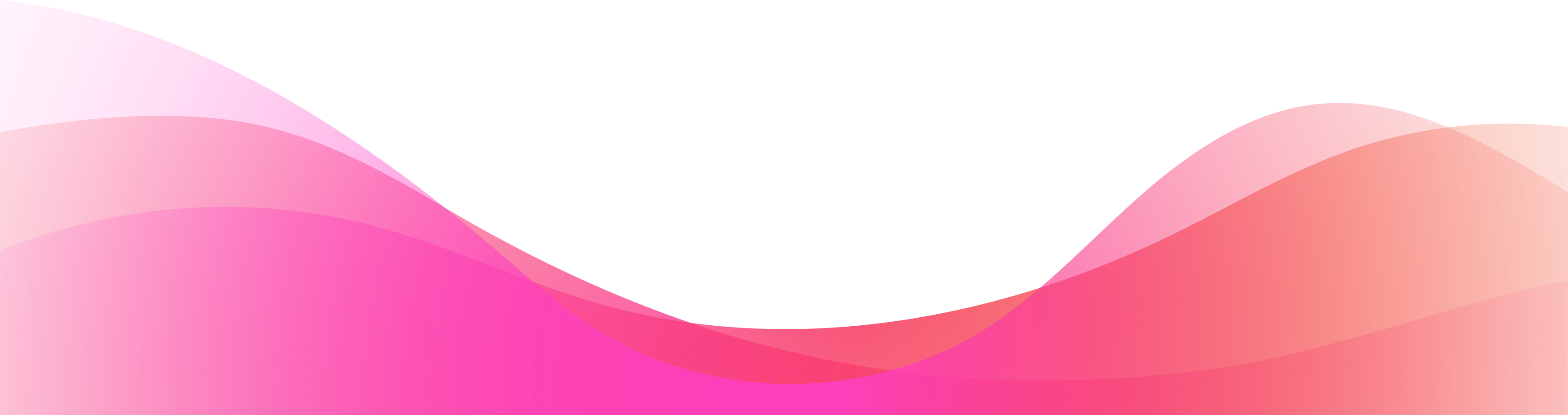 Pink Wave Abstract Transparent Gradient Footer